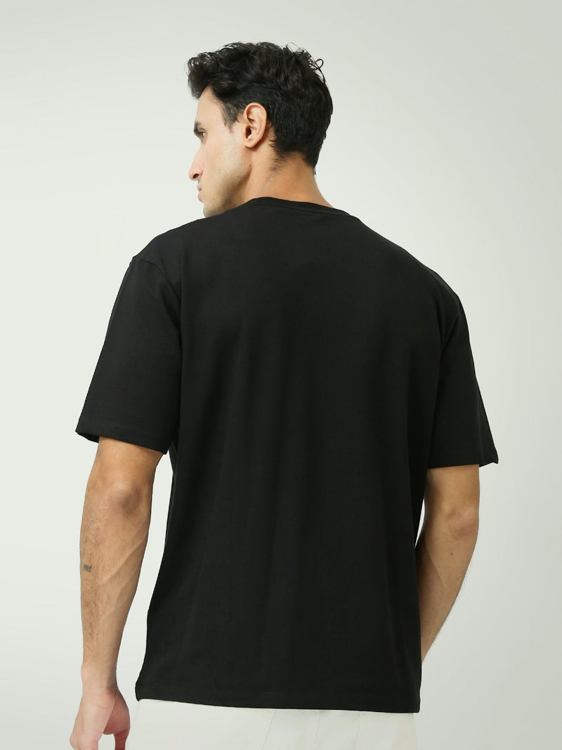 T-shirt Homme Noir "NATURE WHISPERS" – Style Minimaliste et Moderne - TSH24SBRO20173TM1