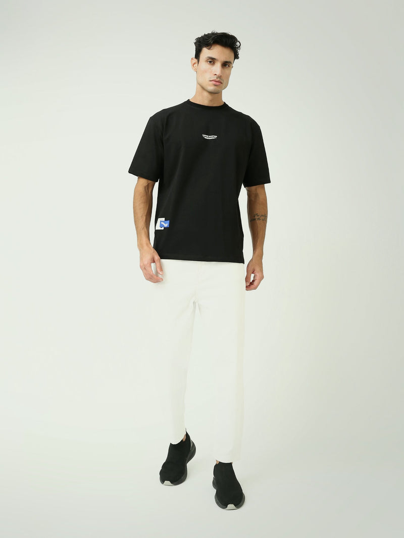 T-shirt Homme Noir "NATURE WHISPERS" – Style Minimaliste et Moderne - TSH24SBRO20173TM1