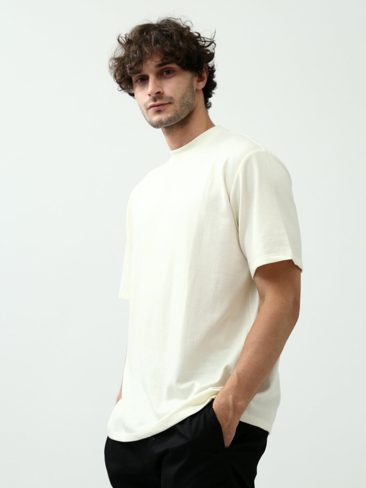 T-shirt pour homme noir simple - TSH24SBRO20178TM1