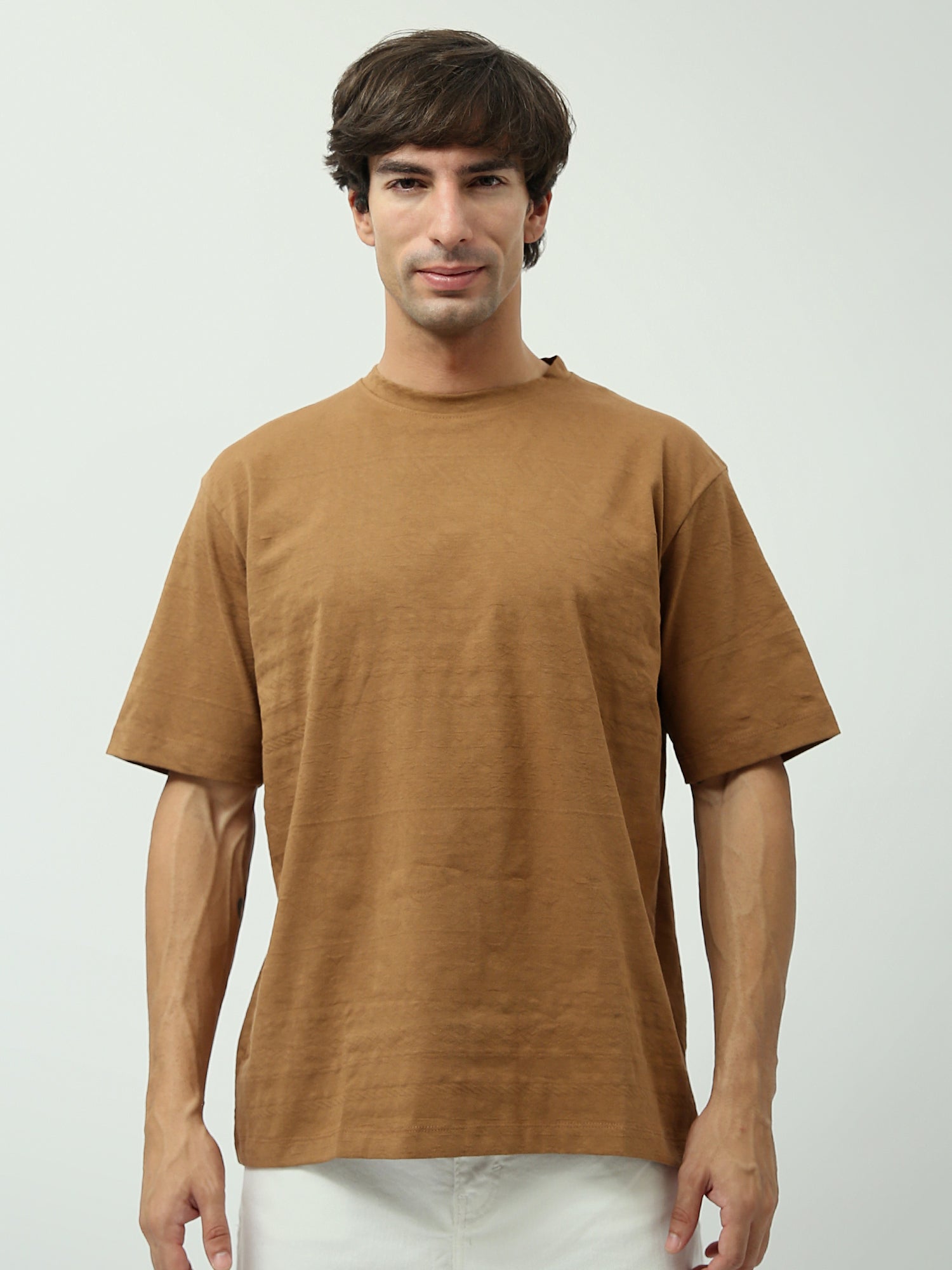 تي شيرت أوفر سايز للرجال من قماش ناعم ومريح - TSH24SBRR20074TM1