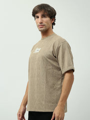 T-shirt homme design moderne en tissu côtelé - TSH24SERO20221TM1