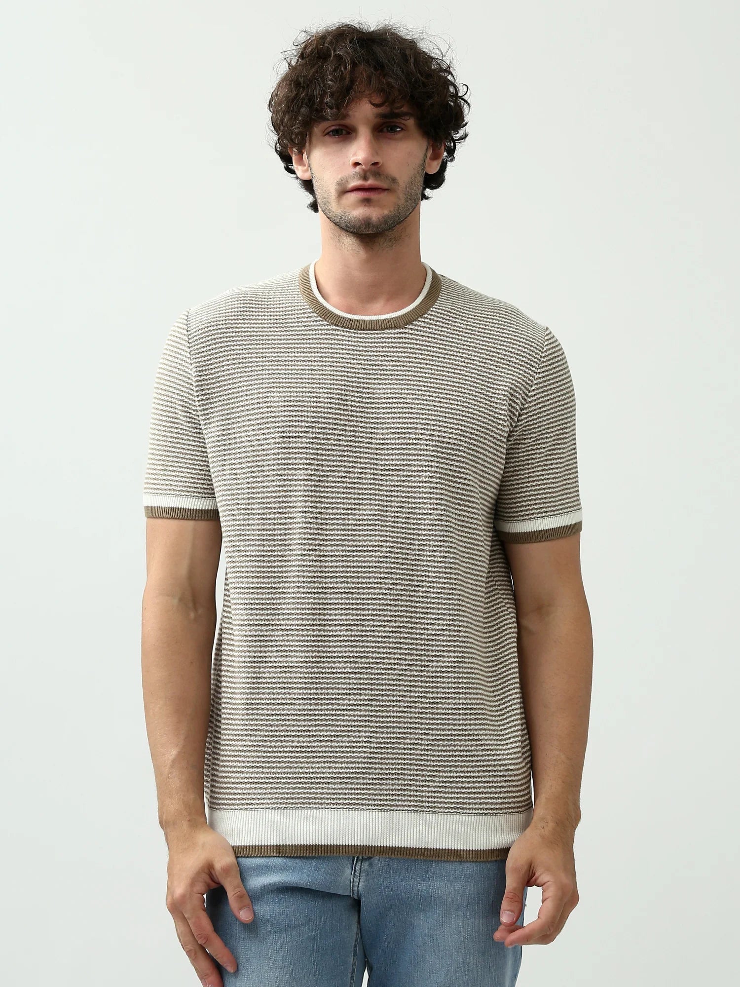 T-shirt pour homme décoré de rayures - TSH24SKRS20950TM1