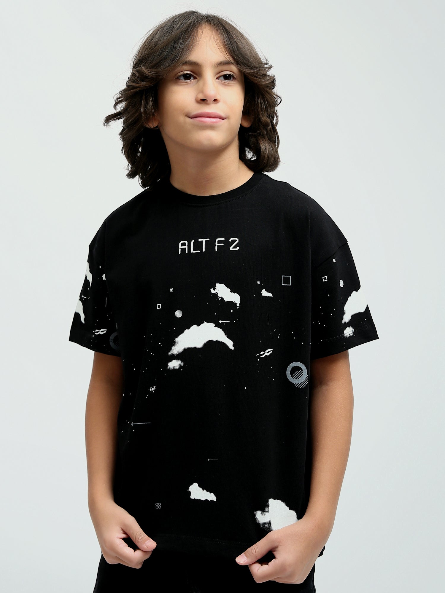 T-shirt enfant design inspiré de l'espace avec imprimé "ALT F2" - TSH24SPRO20017TB1