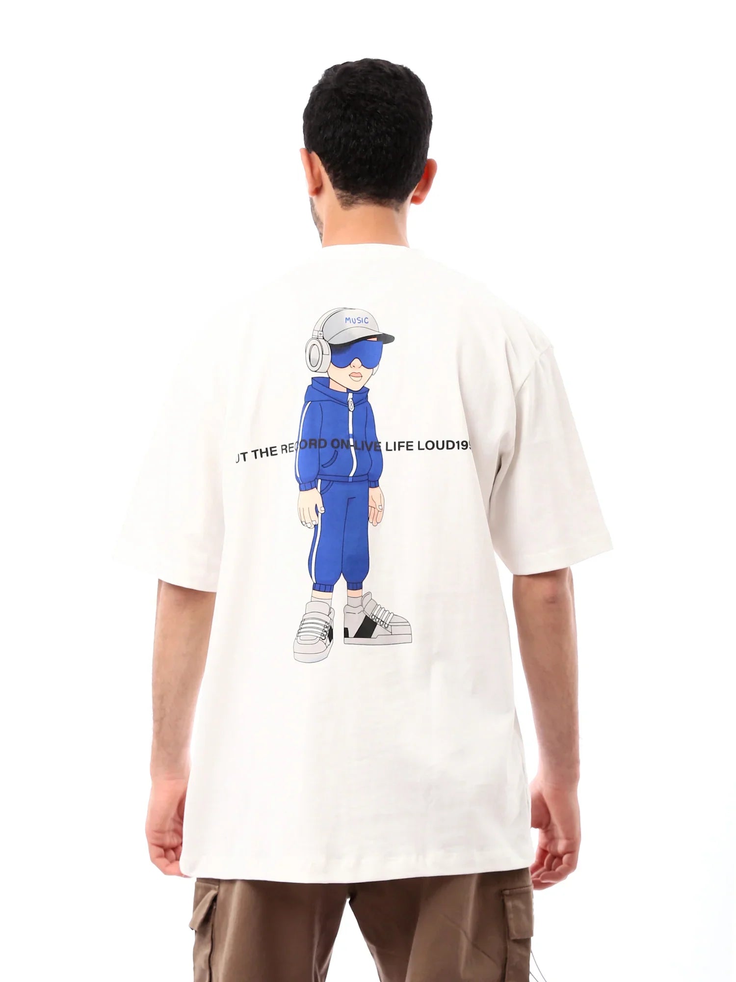 T-shirt à imprimé de personnage avec slogan - T-shirt décontracté pour homme - TSH24SPRO20032TM1