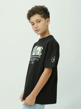 T-shirt pour enfants avec le motif "BIPOLAR" et le slogan "TWO SIDES OF EMOTIONS" - TSH24SPRO20055TB1