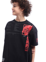 T-shirt Garçon Décoré Oversize avec Imprimé Moderne - Design Confortable et Attrayant - TSH24SPRO20069TB1