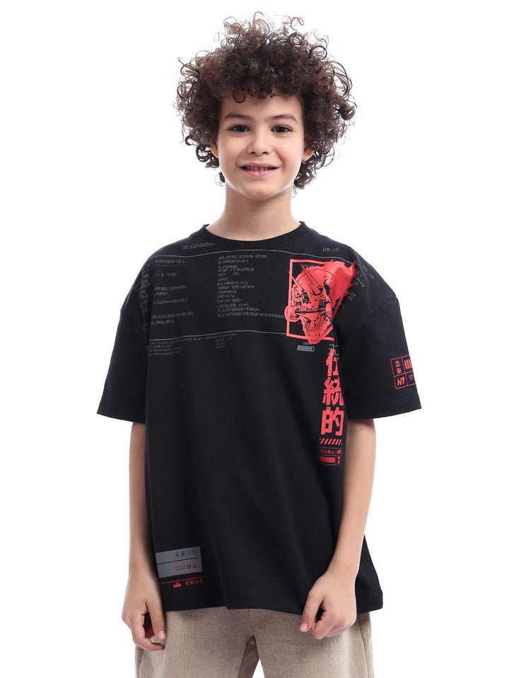 T-shirt pour garçon décoré oversize avec impression moderne - Design confortable et attrayant - TSH24SPRO20069TB1