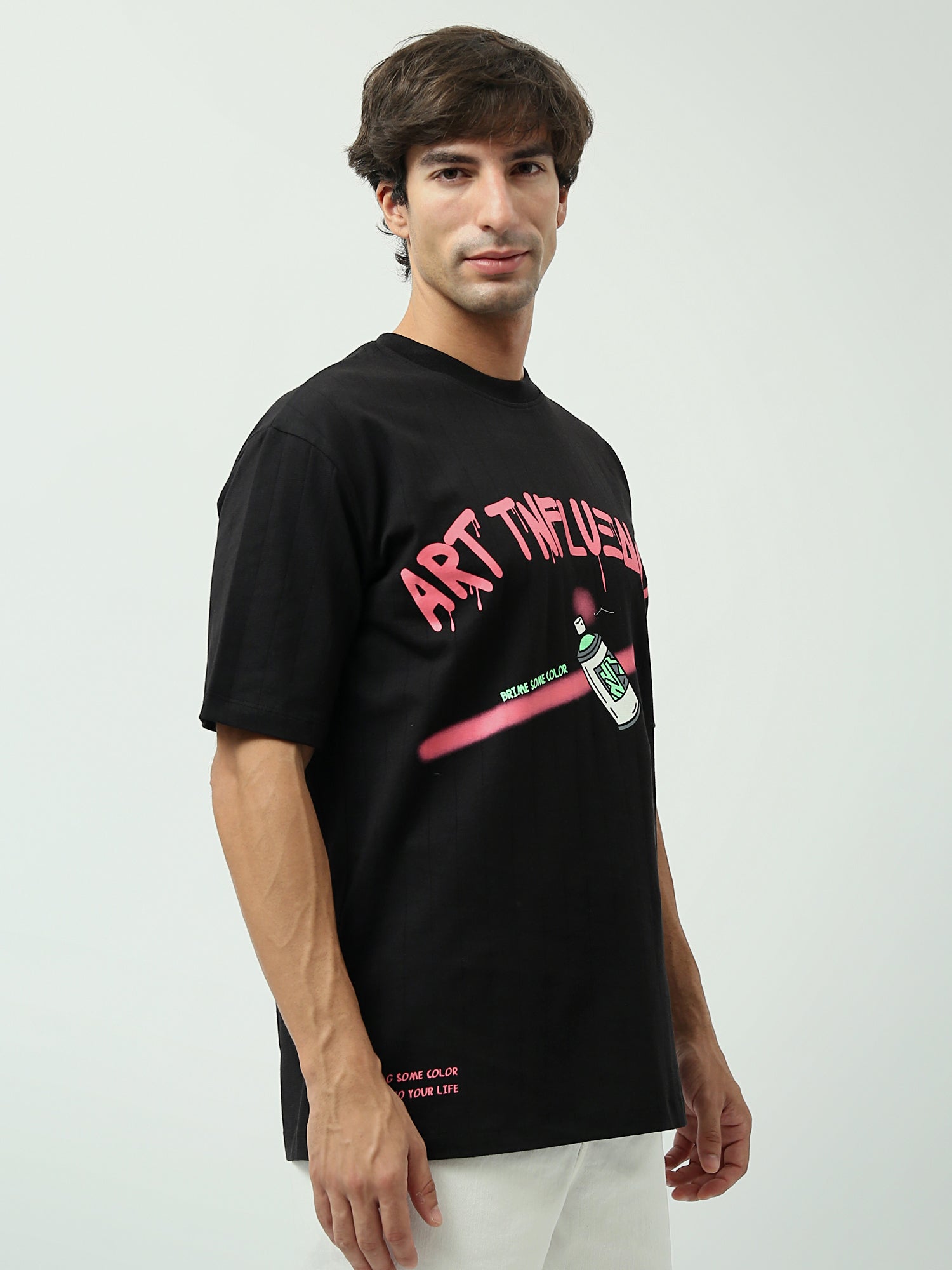 T-shirt pour homme avec imprimé artistique et logo distinctif - TSH24SPRO20104TM1