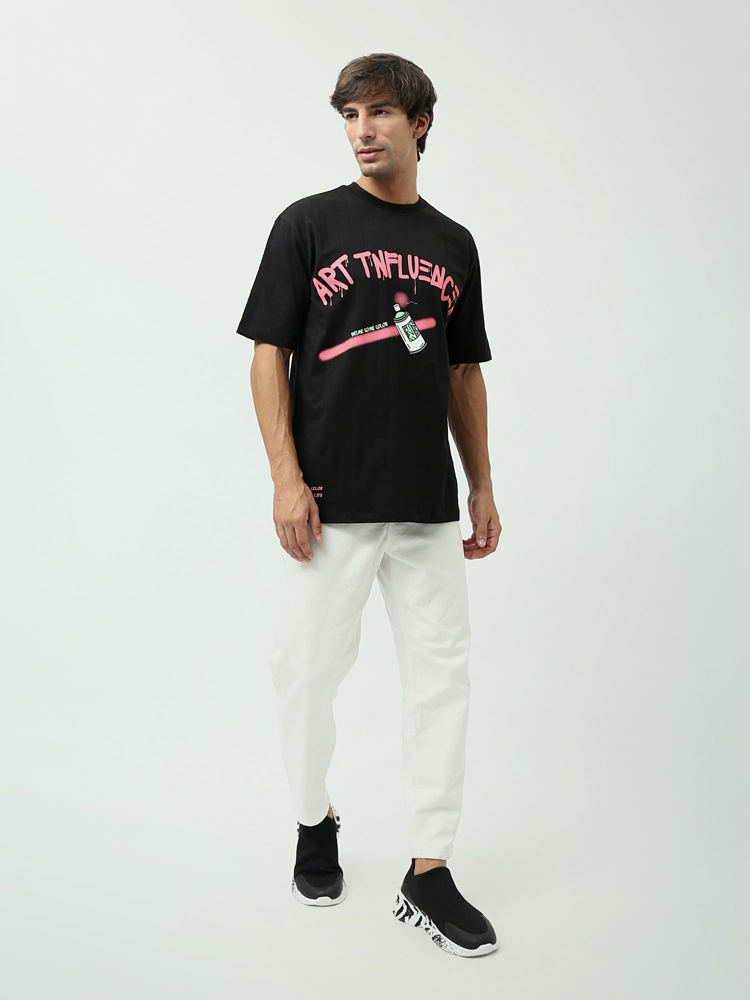 T-shirt homme avec imprimé artistique et logo distinctif – TSH24SPRO20104TM1