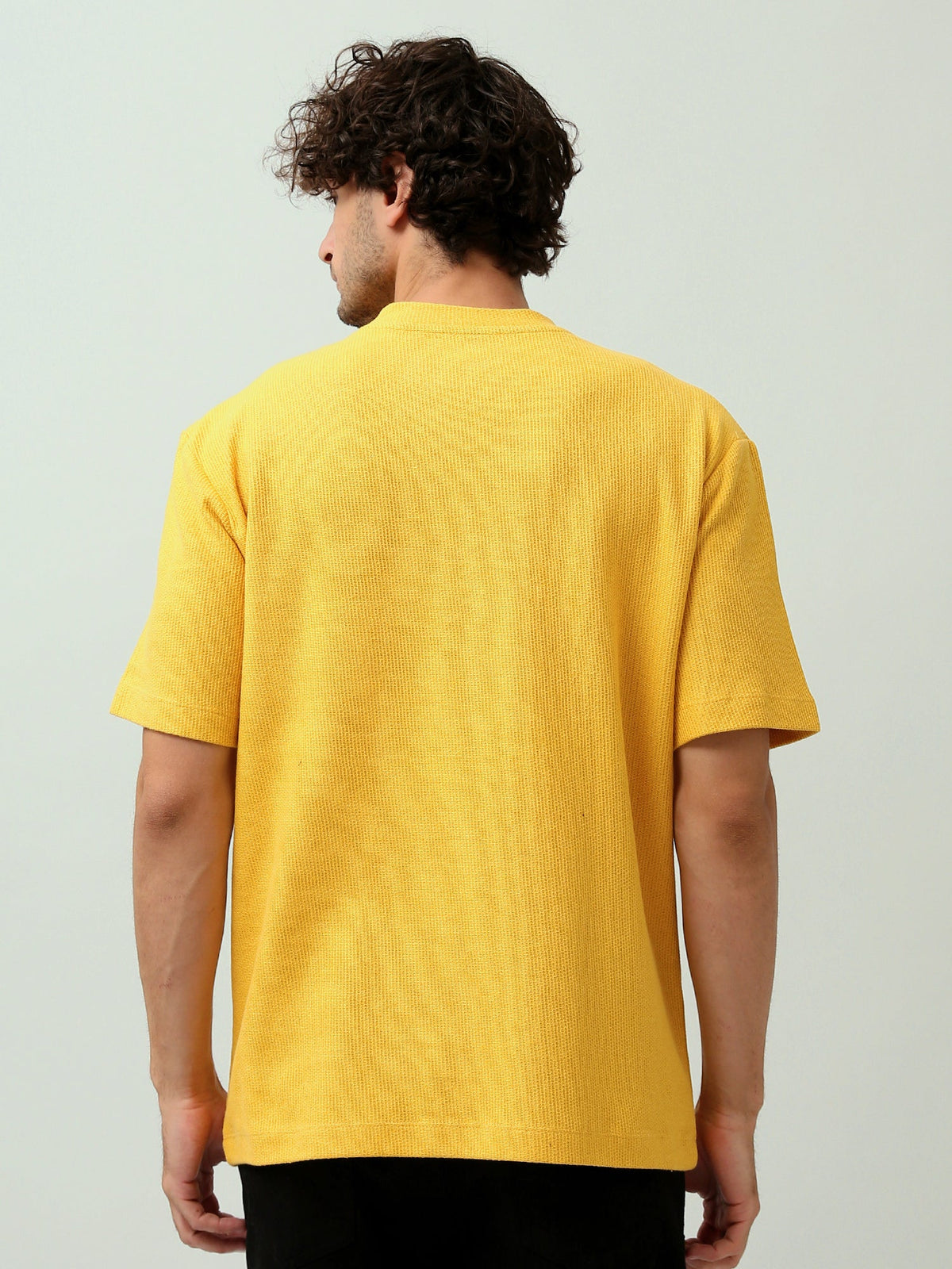 T-shirt Homme Oversize Texturé avec Imprimé Graphique - TSH24SPRO20105TM1