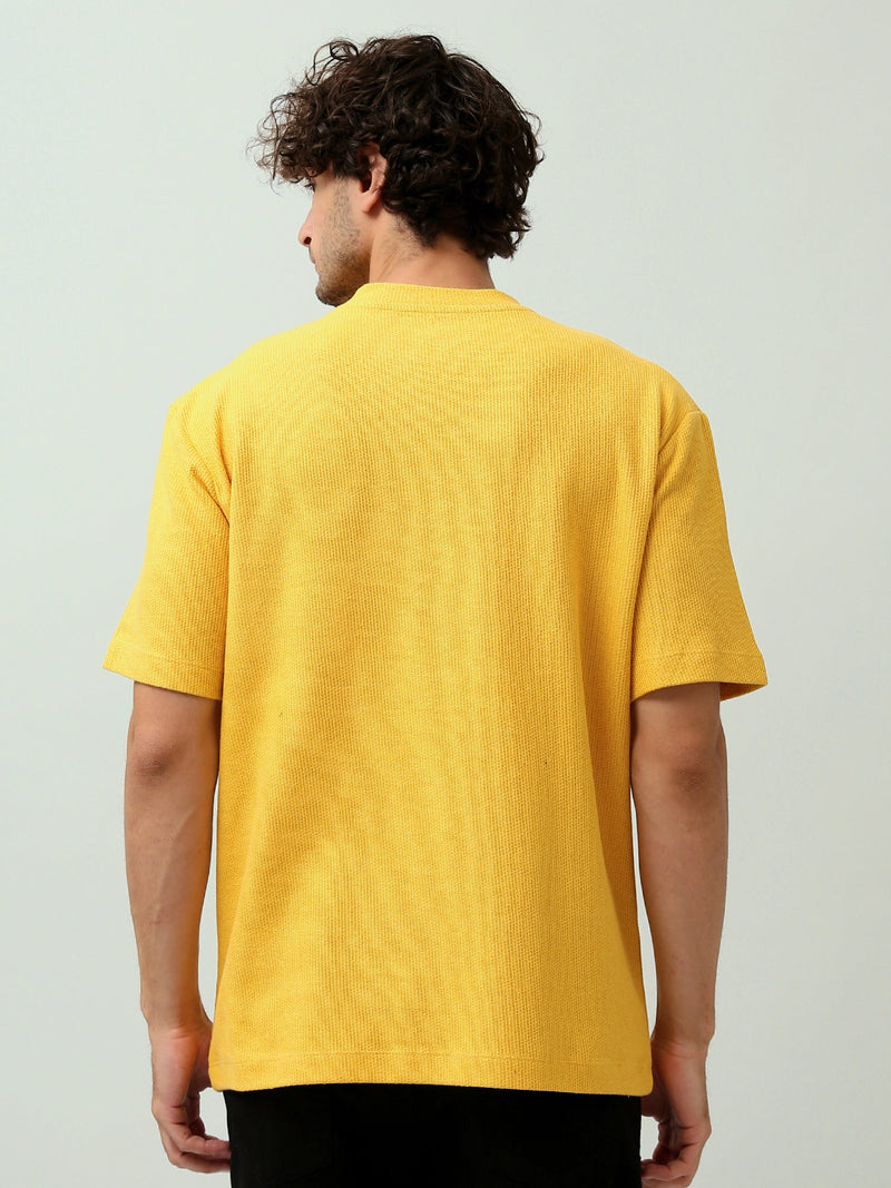 T-shirt Homme Oversize Texturé avec Imprimé Graphique - TSH24SPRO20105TM1
