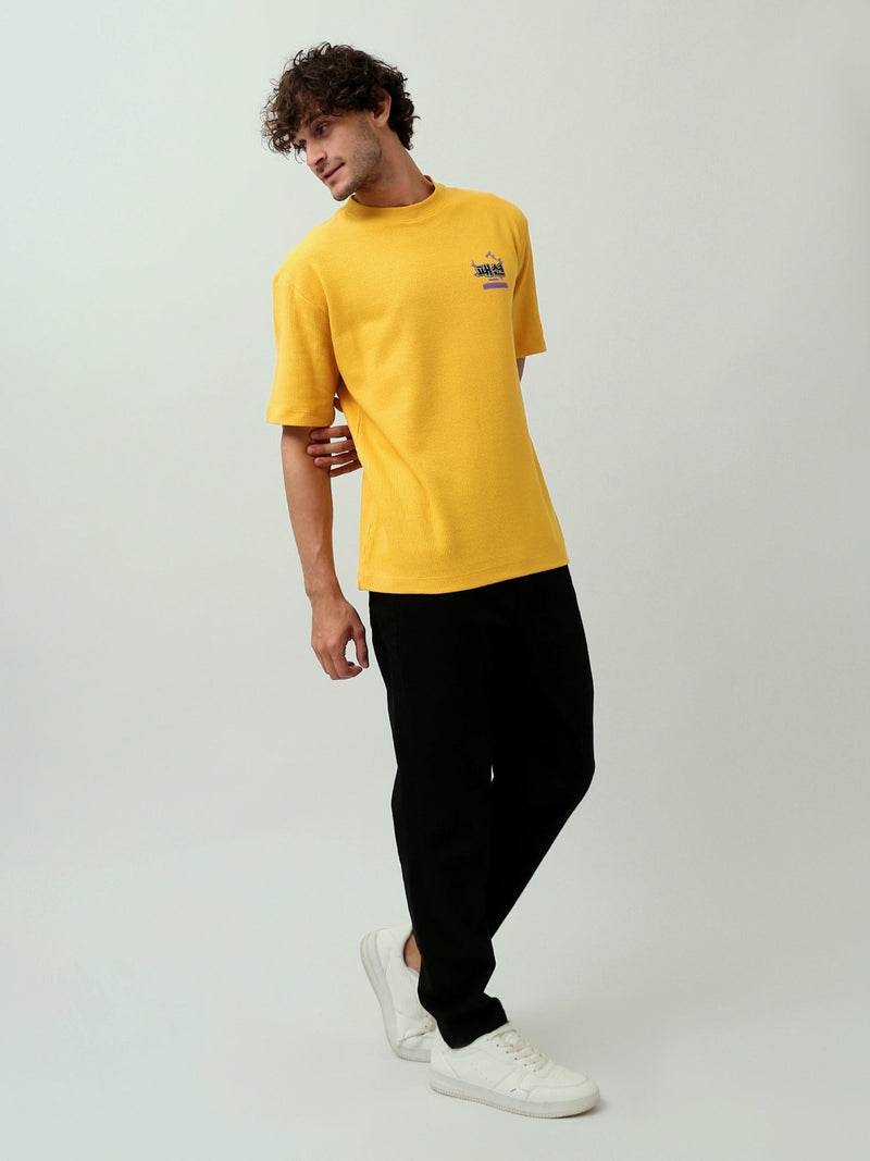 T-shirt Homme Oversize Texturé avec Imprimé Graphique - TSH24SPRO20105TM1
