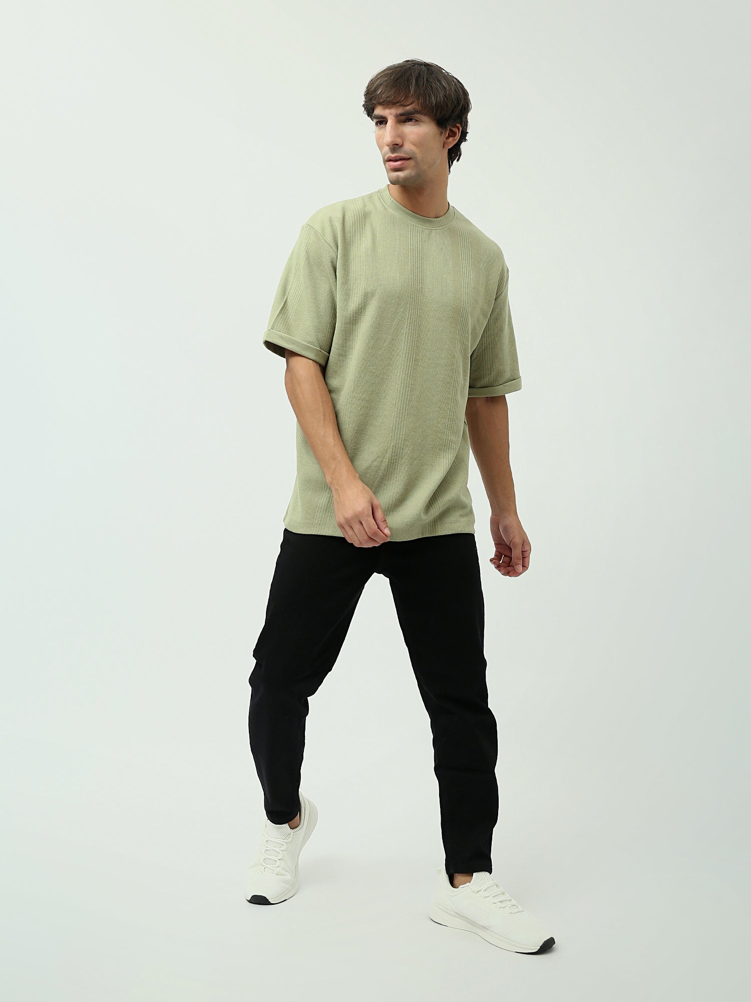 T-shirt Homme Oversized Fit – Couleurs Army et Navy – TSH24SPRO20108TM1