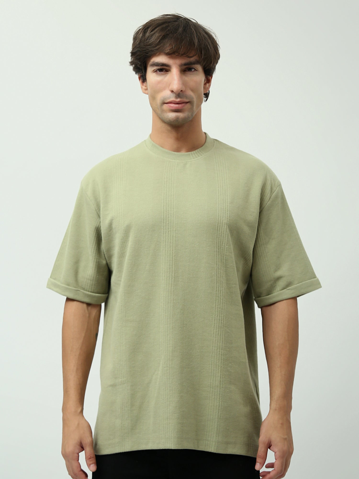 T-shirt Homme Oversized Fit – Couleurs Army et Navy – TSH24SPRO20108TM1