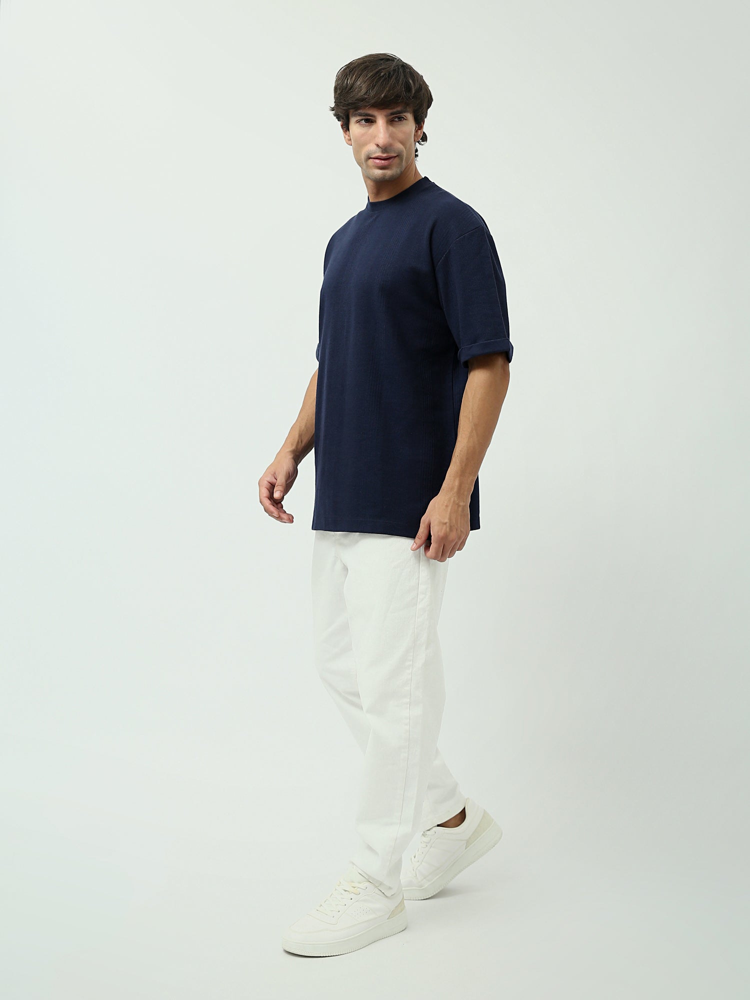 T-shirt Homme Oversized Fit – Couleurs Army et Navy – TSH24SPRO20108TM1
