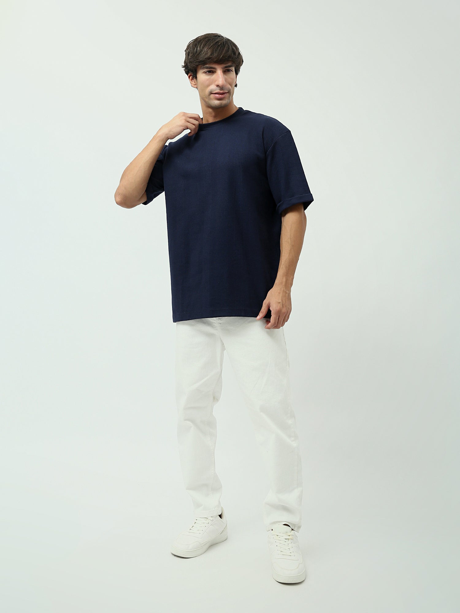 T-shirt Homme Oversized Fit – Couleurs Army et Navy – TSH24SPRO20108TM1