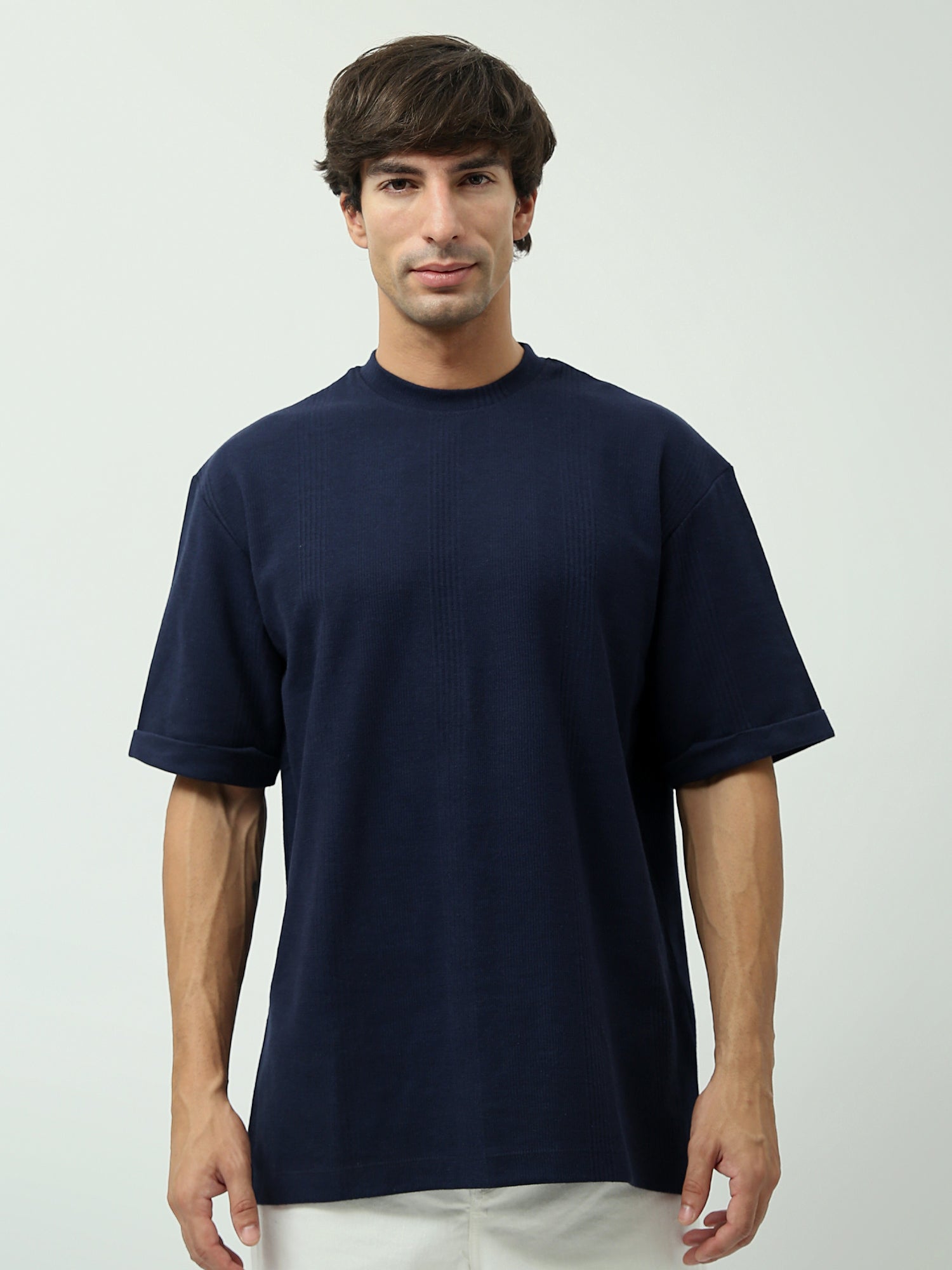 T-shirt Homme Oversized Fit – Couleurs Army et Navy – TSH24SPRO20108TM1