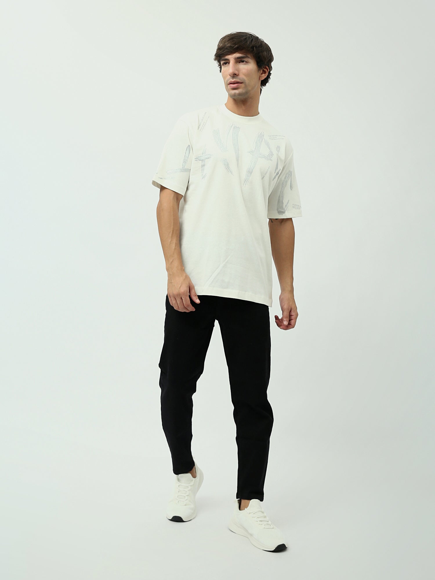 T-shirt homme avec texte audacieux et design moderne - TSH24SPRO20121TM1