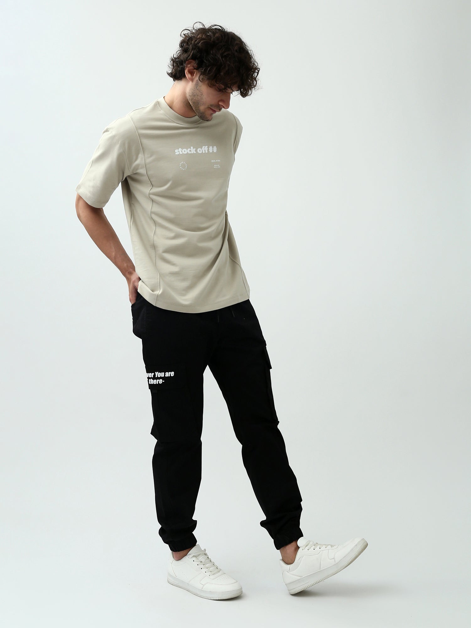 T-shirt homme design moderne avec imprimé STOCK OFF - TSH24SPRO20126TM1