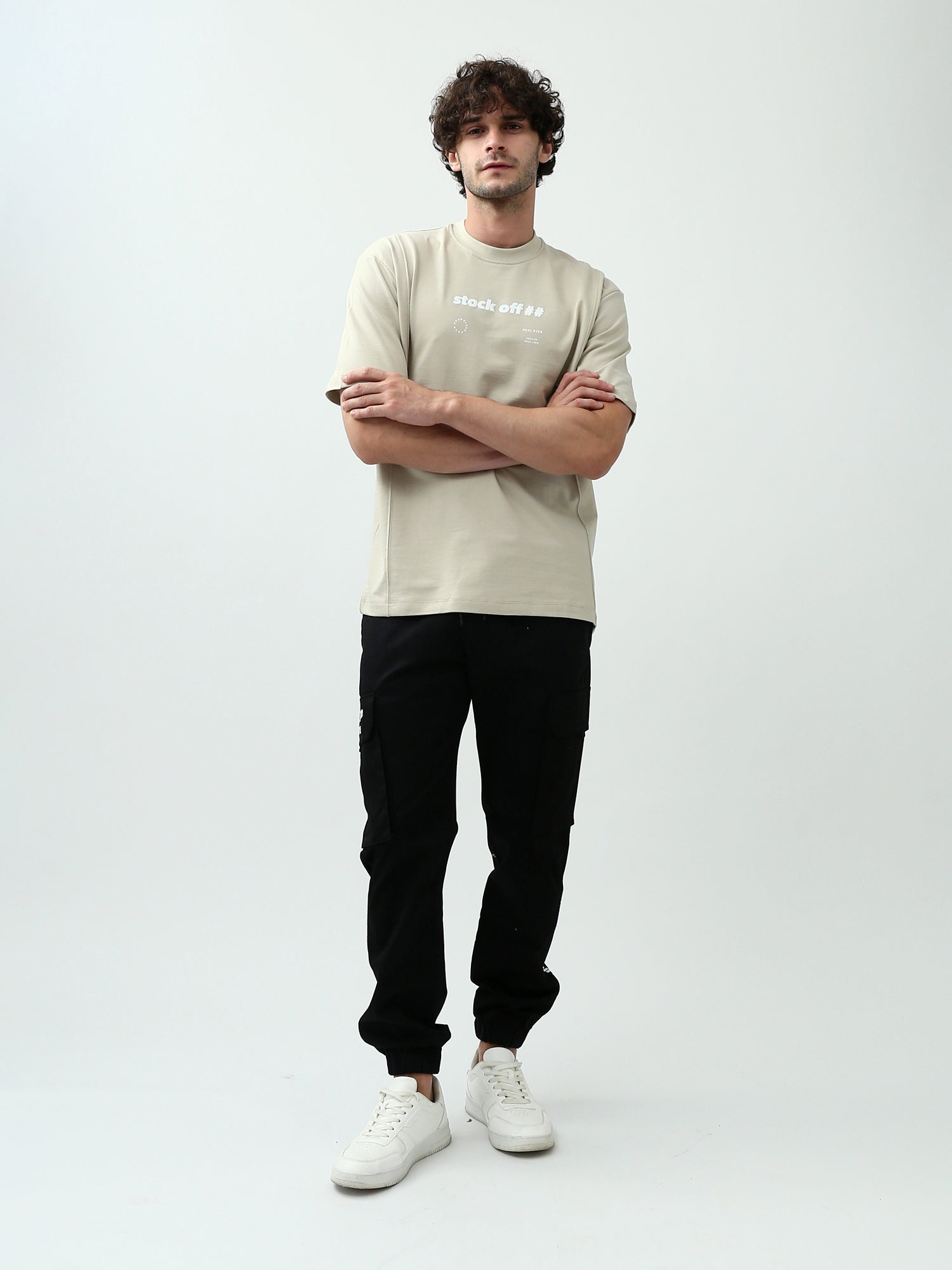 T-shirt homme design moderne avec imprimé STOCK OFF - TSH24SPRO20126TM1