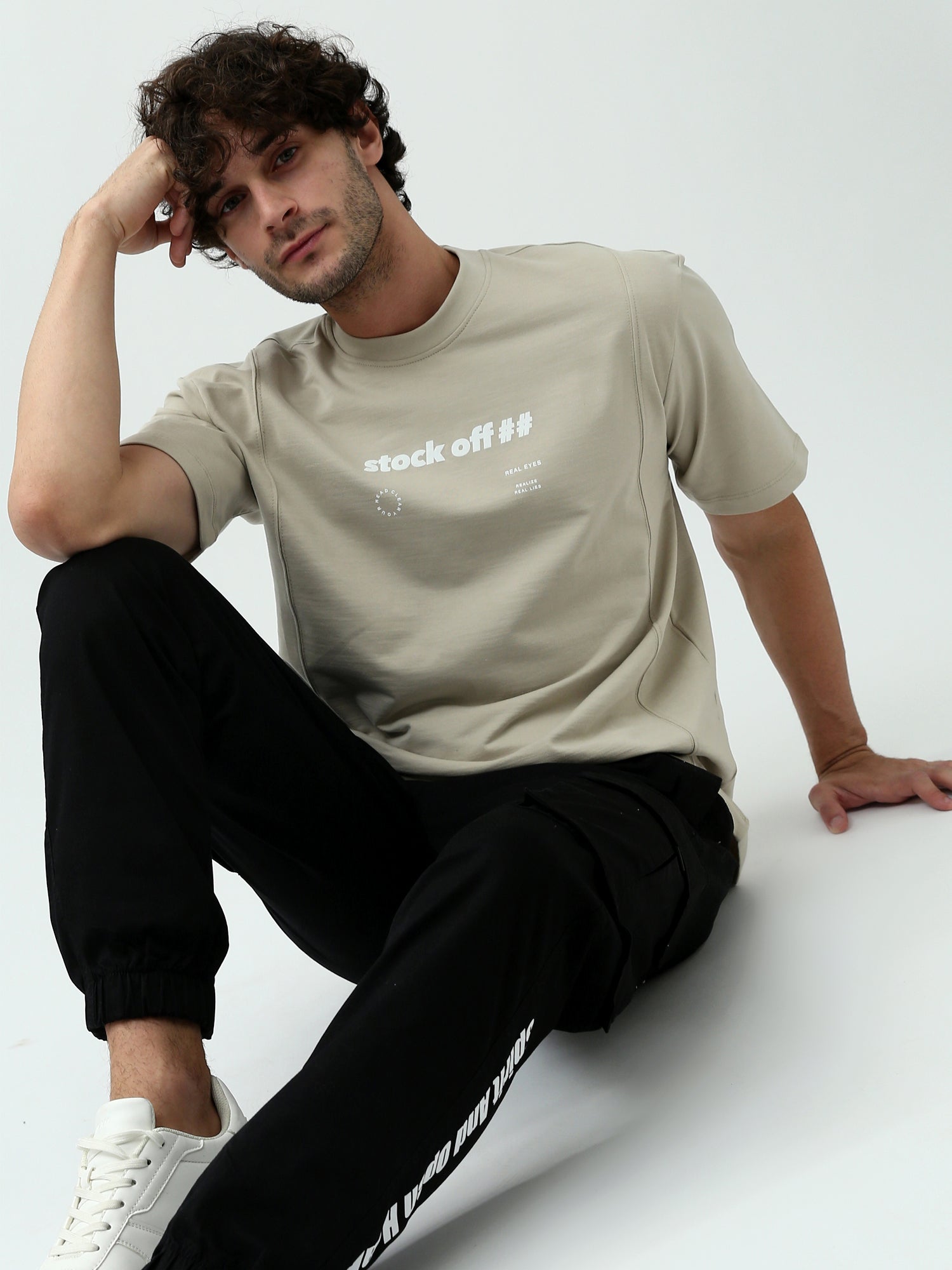 T-shirt homme design moderne avec imprimé STOCK OFF - TSH24SPRO20126TM1