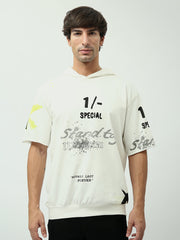 T-shirt Homme Oversize à Capuche avec Imprimés Graphiques – TSH24SPRO20140TM1