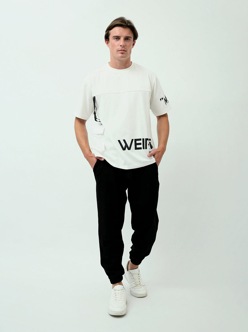 T-shirt Homme Blanc avec Design Moderne et Imprimé Audacieux -TSH24SPRO20147TM1