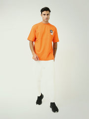 T-shirt Homme Orange avec Imprimé Audacieux – Style Tendance - TSH24SPRO20155TM1
