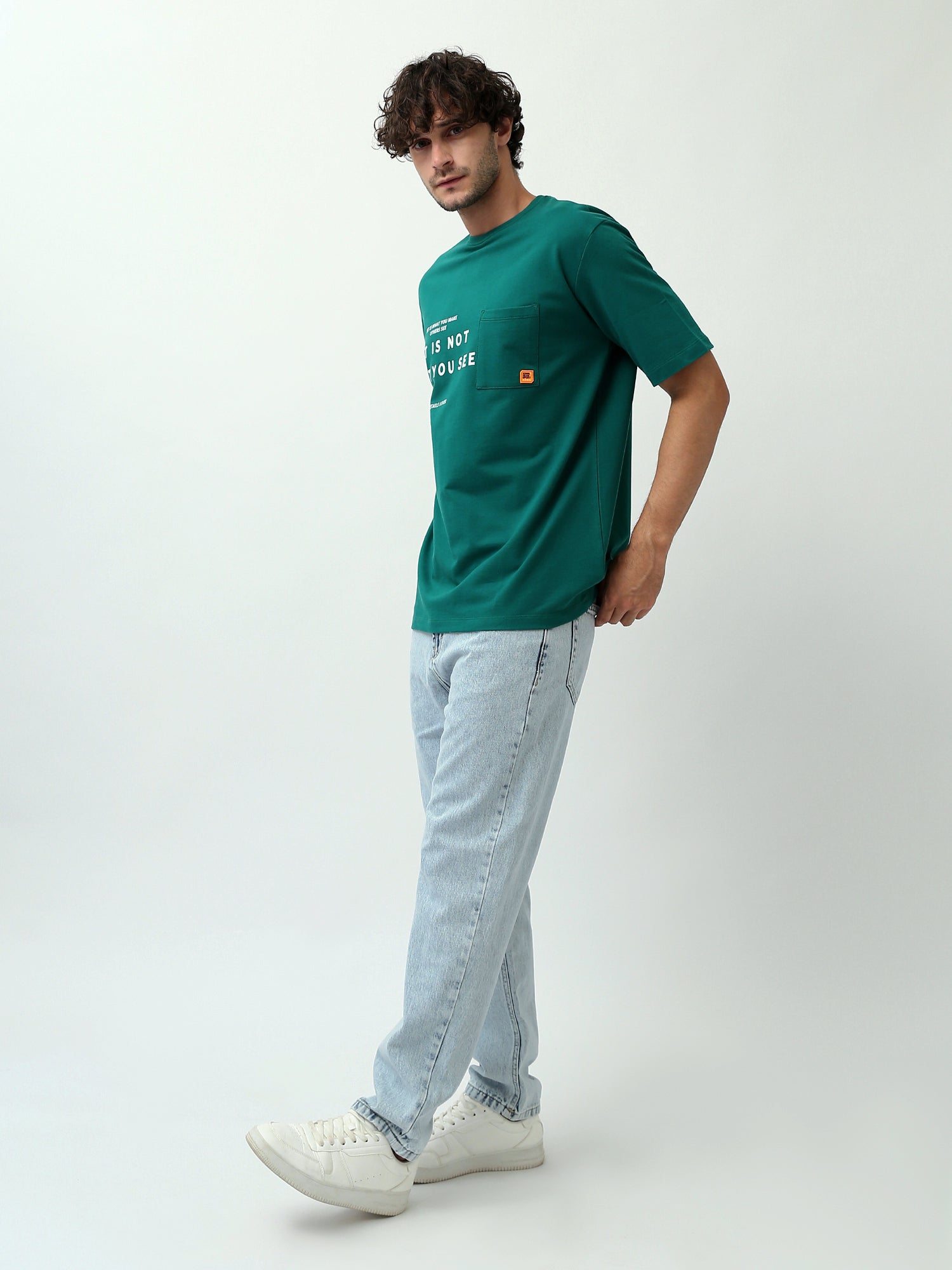 T-shirt Homme Vert avec Poche – Style Casual Moderne - TSH24SPRO20160TM1