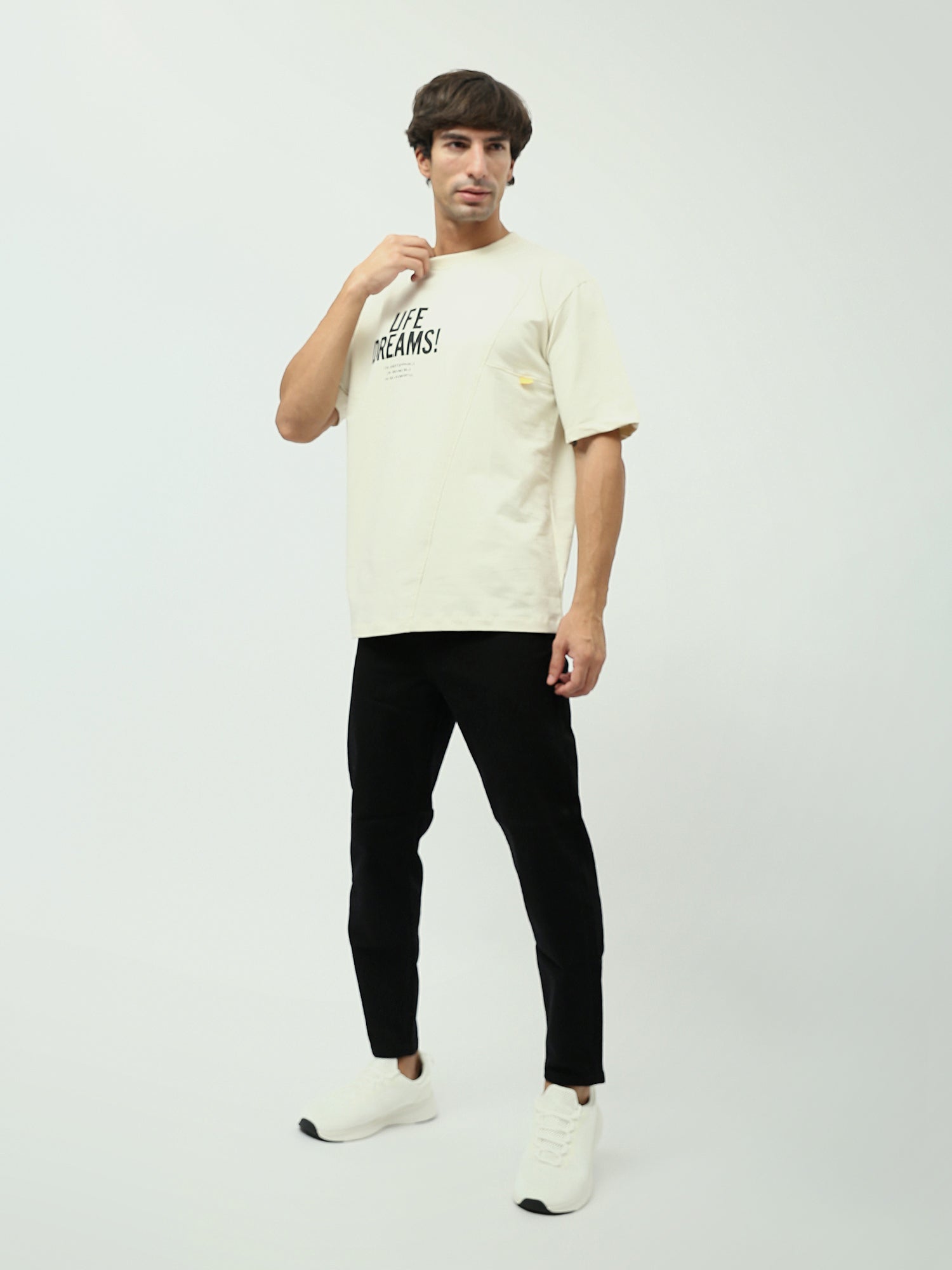 T-shirt Homme Off-White Imprimé “Life Dreams” – Style Urbain Moderne - TSH24SPRO20164TM1
