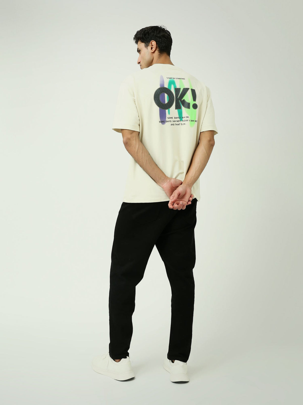 T-Shirt Homme Oversize à Manches Courtes avec Petit Motif - TSH24SPRO20165TM1