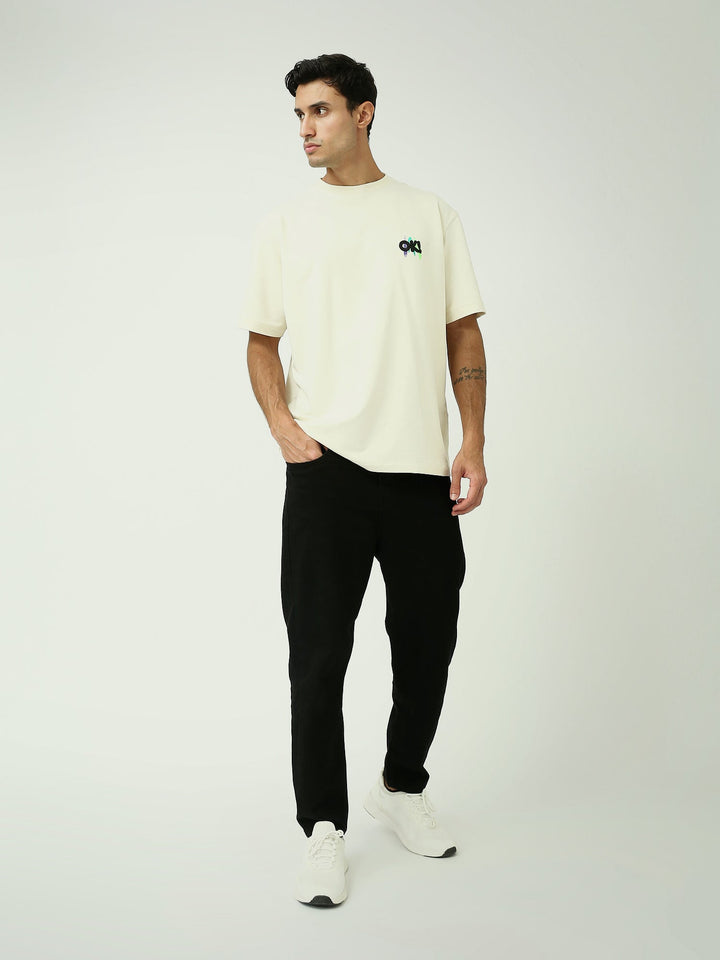 T-Shirt Homme Oversize à Manches Courtes avec Petit Motif - TSH24SPRO20165TM1