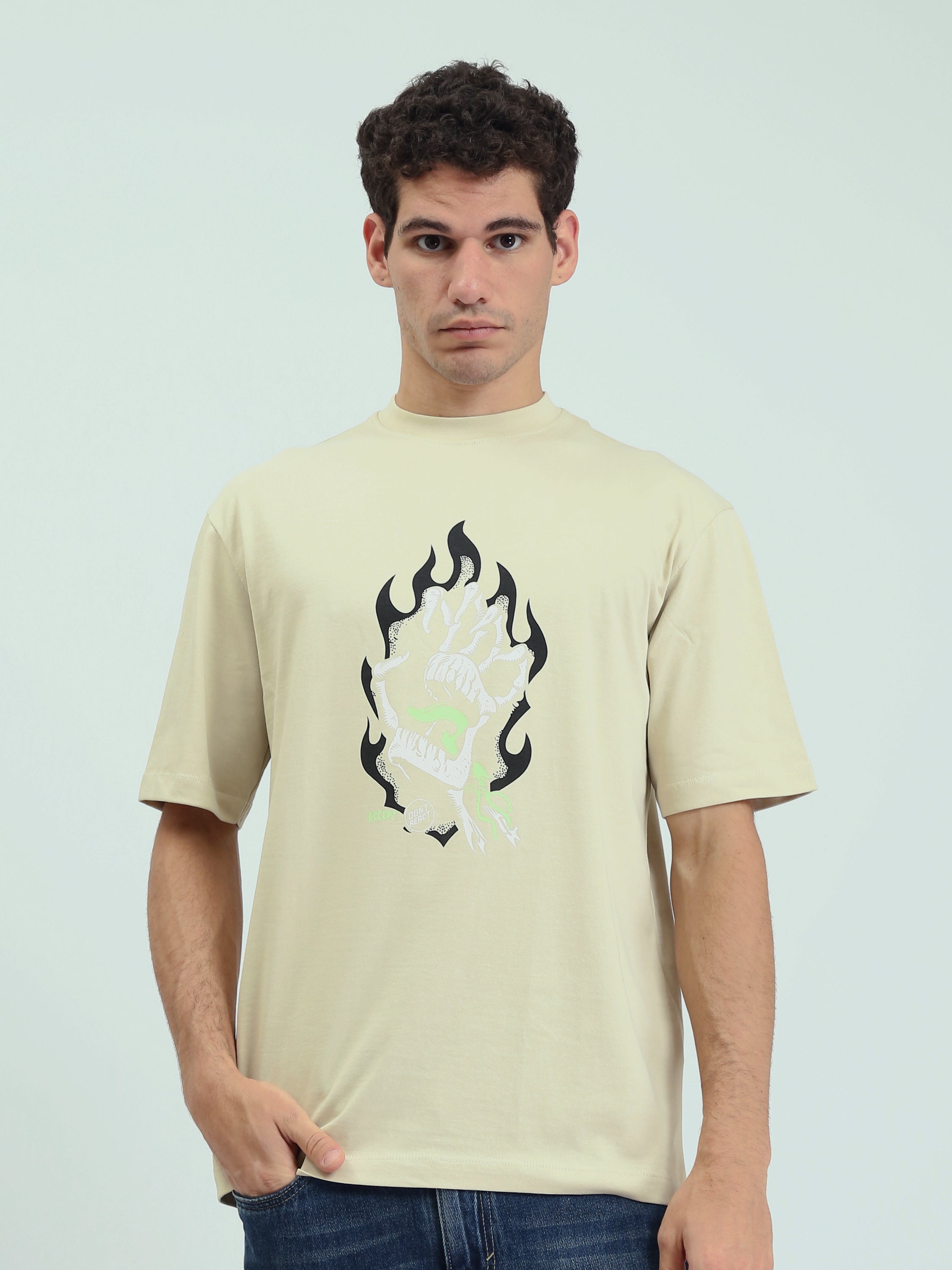 T-shirt Homme Imprimé Flamme – Style Moderne et Décontracté - TSH24SPRO20192TM1