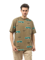 T-shirt pour homme au design élégant en couleur olive - TSH24SPRO20931TM1