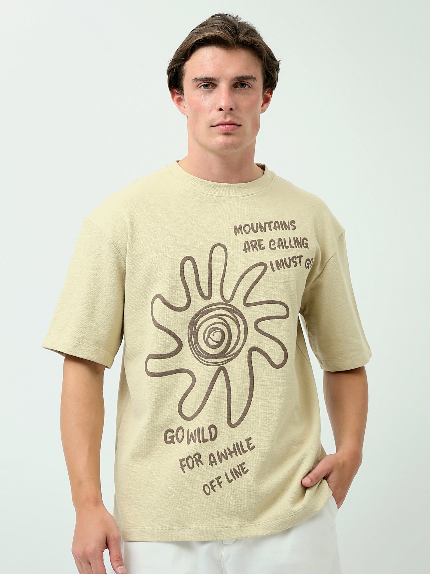 T-shirt pour homme au design moderne avec imprimé distinctif - TSH24SPRO20993TM1