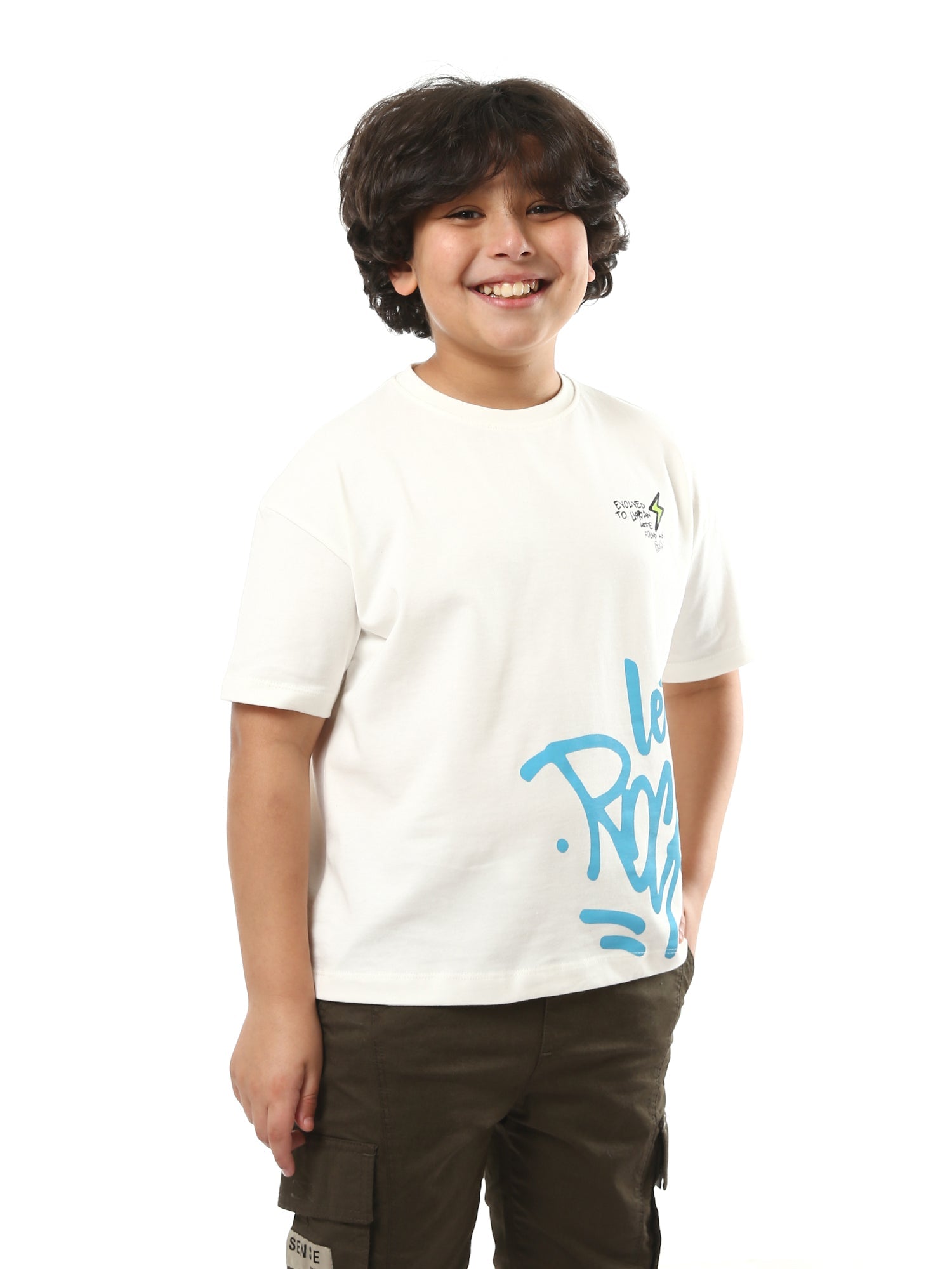 T-shirt garçon imprimé au design jeune et distinctif – TSH24SPRO32586TB1