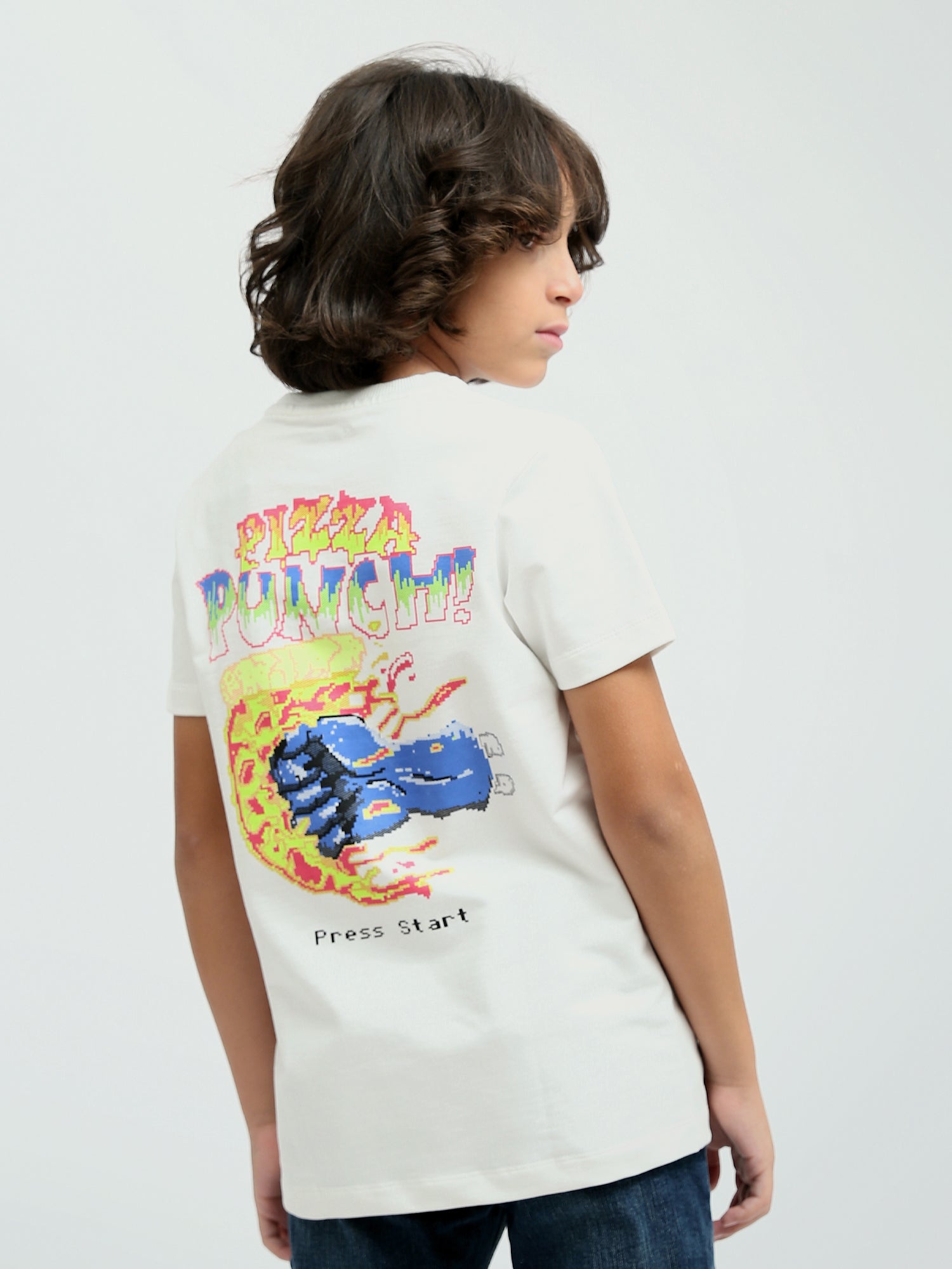 T-shirt Garçon – Imprimé ‘Pizza Punch’ – Style Ludique et Moderne - TSH24SPRO32590TB1