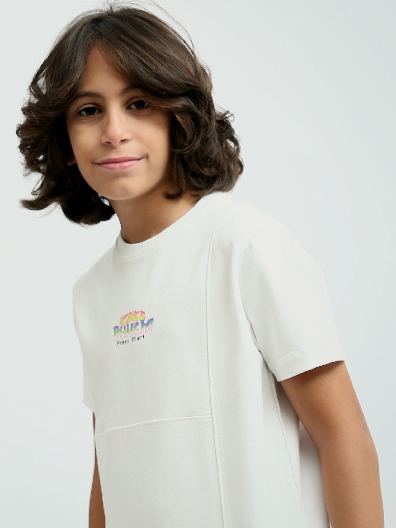 T-shirt Garçon – Imprimé ‘Pizza Punch’ – Style Ludique et Moderne - TSH24SPRO32590TB1