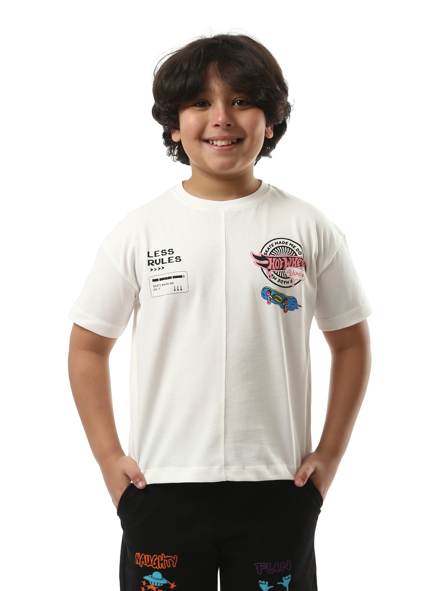 T-shirt pour garçon avec impression moderne - TSH24SPRO32595TB1