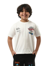 T-shirt pour garçon avec impression moderne - TSH24SPRO32595TB1