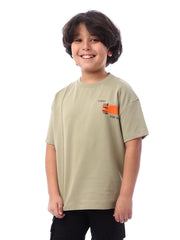 T-shirt pour garçon à manches courtes avec impression sur le côté - TSH24SPRO32617TJ1