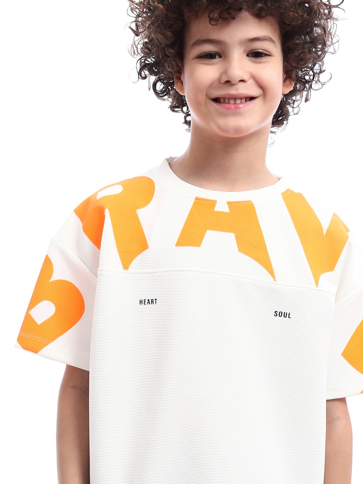 T-shirt Garçon Oversize Imprimé Graphique Contrasté - TSH24SPRO32625TB1