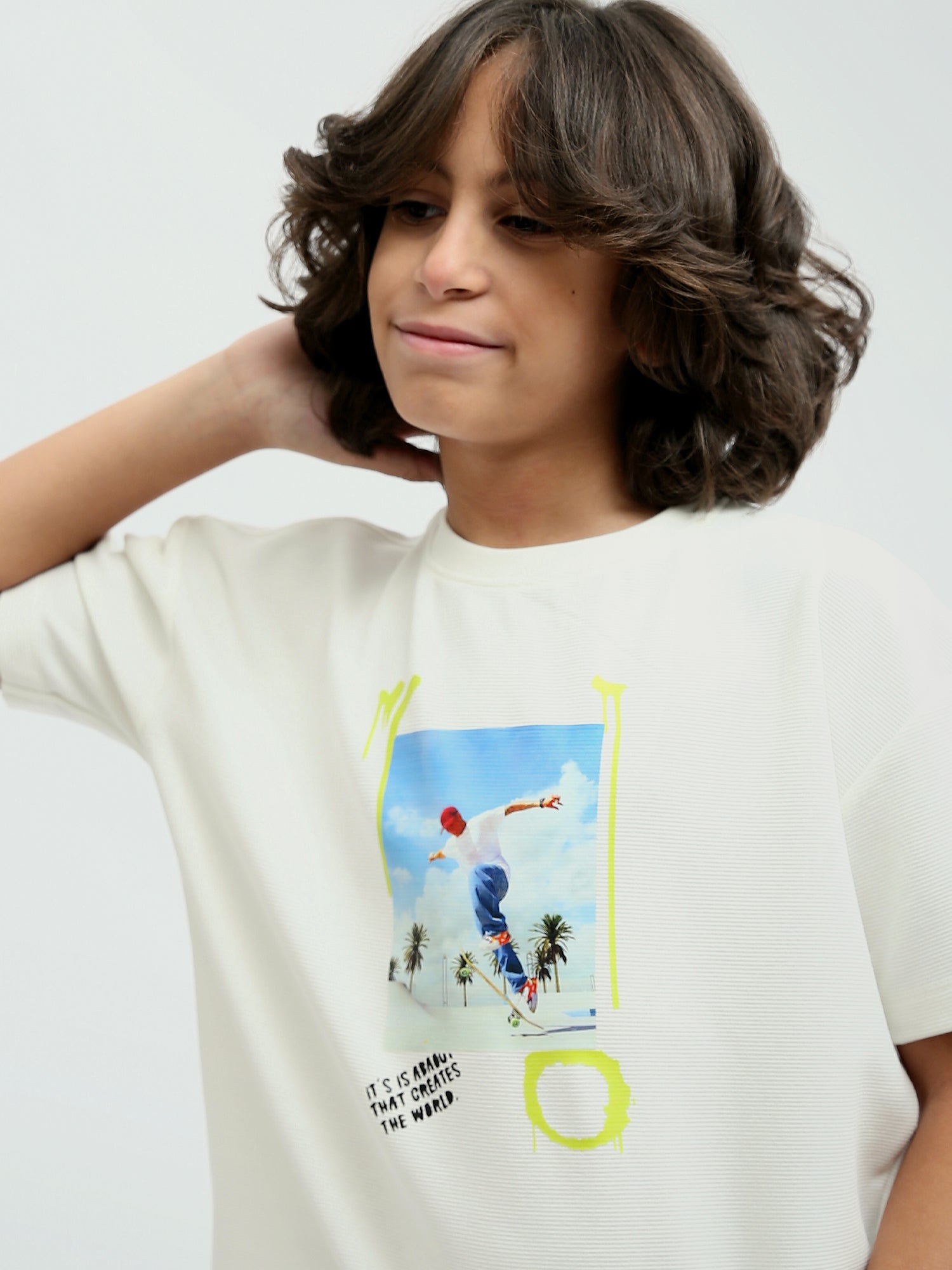 T-shirt Enfant avec Impression Colorée et Message Inspirant - Confortable et Moderne - TSH24SPRO32640TB1