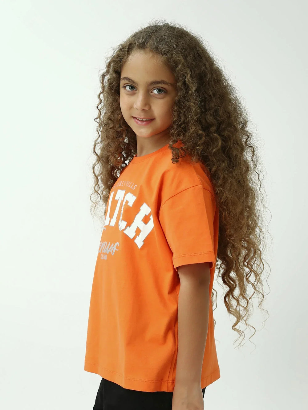 T-shirt fille oversize à manches courtes, imprimé Match Tennis Club – TSH24SPRO70907MG1