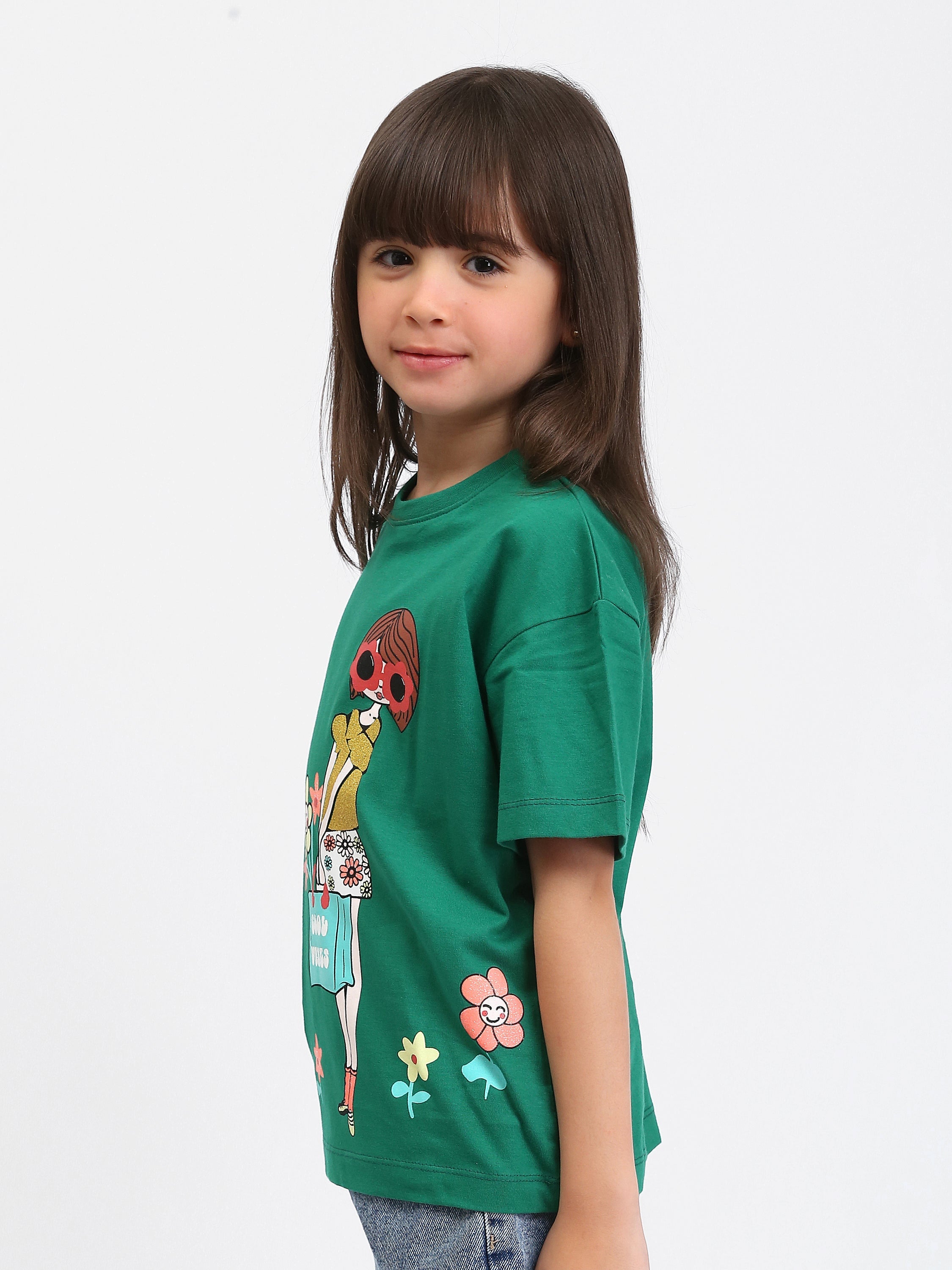 T-shirt Enfant "Good Vibes" - Design Fun et Florale - TSH24SPRO70912MG1