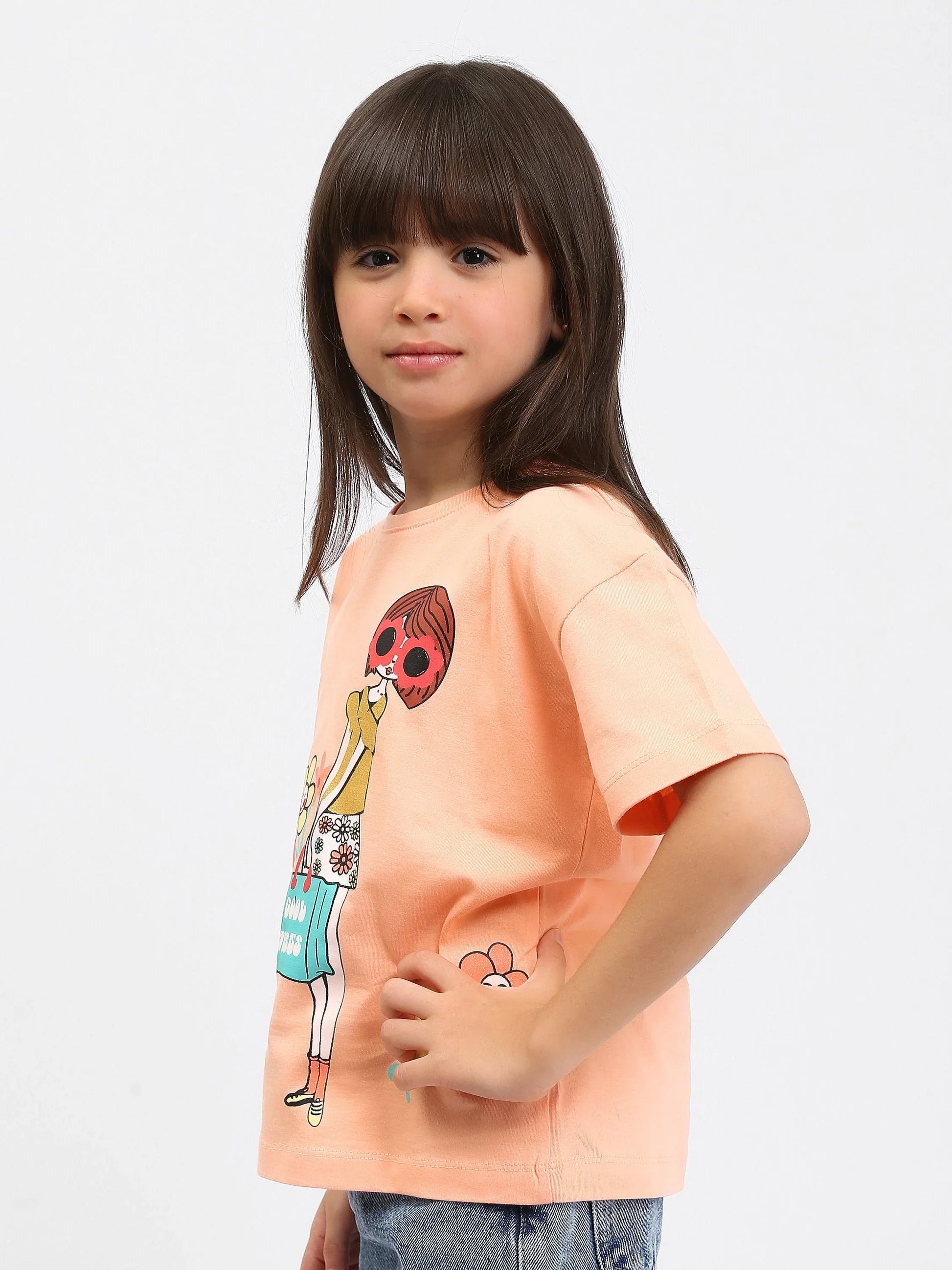 T-shirt Enfant "Good Vibes" - Design Fun et Florale - TSH24SPRO70912MG1 - Justyol