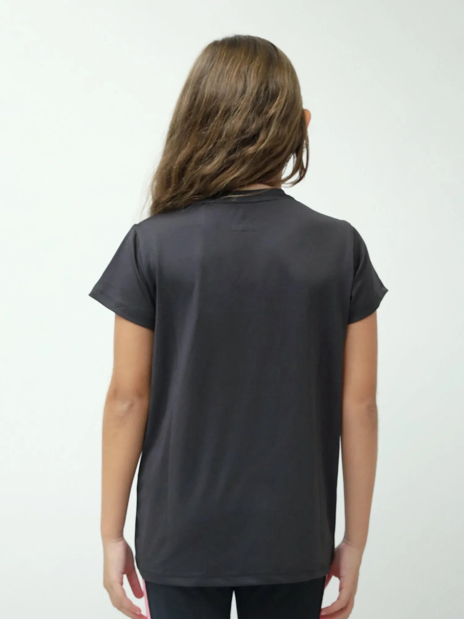 T-shirt fille à manches courtes, message Stay Positive – TSH24SPRR71089MG1 - Justyol