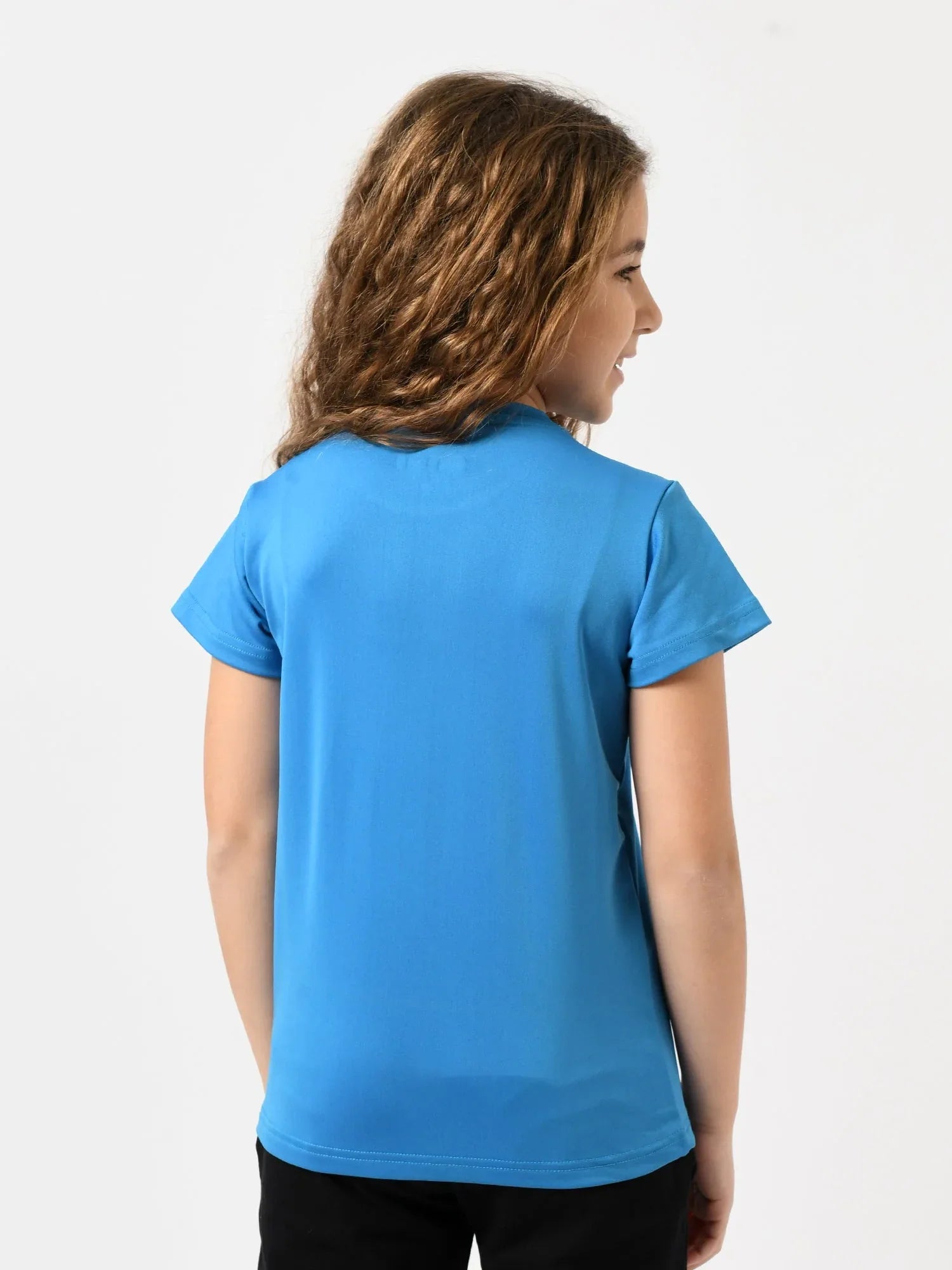 T-shirt fille à manches courtes, message Stay Positive – TSH24SPRR71089MG1 - Justyol