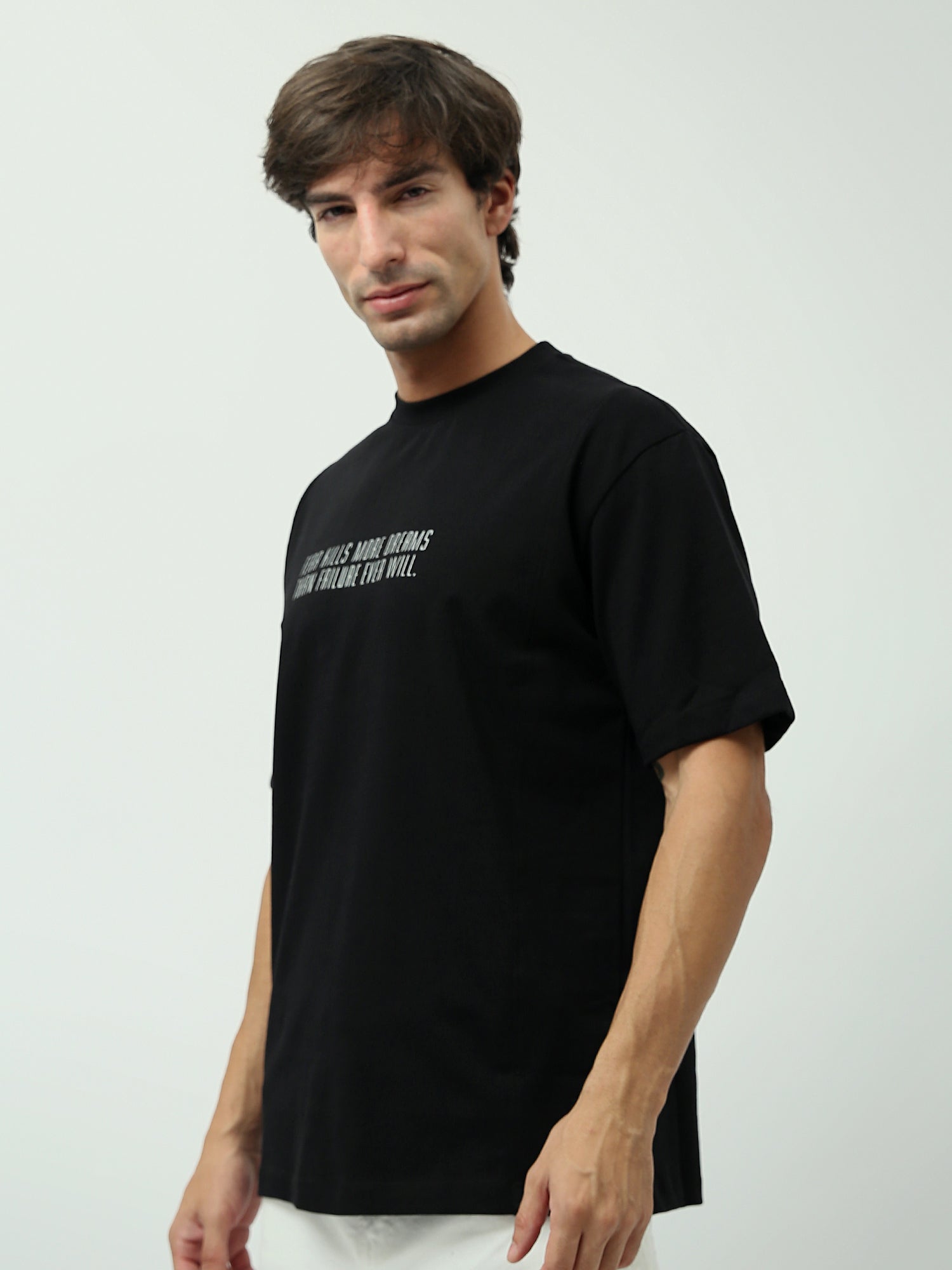 T-shirt homme avec imprimé à mots motivants - TSH24SPRS20029TM1