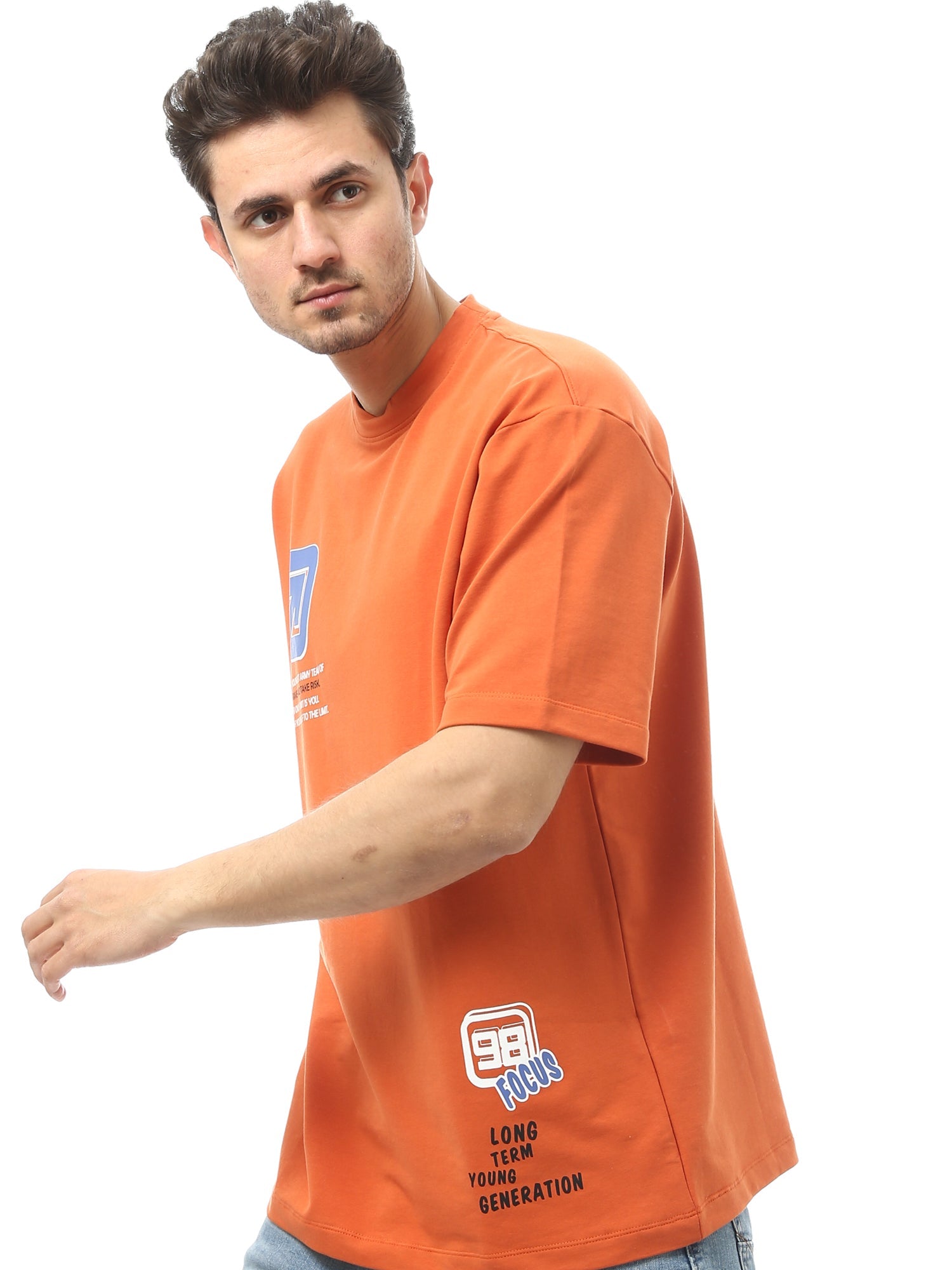 T-shirt homme à manches courtes avec imprimé distinctif – TSH24SPRS20046TM1